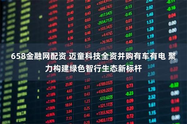 658金融网配资 迈童科技全资并购有车有电 聚力构建绿色智行生态新标杆